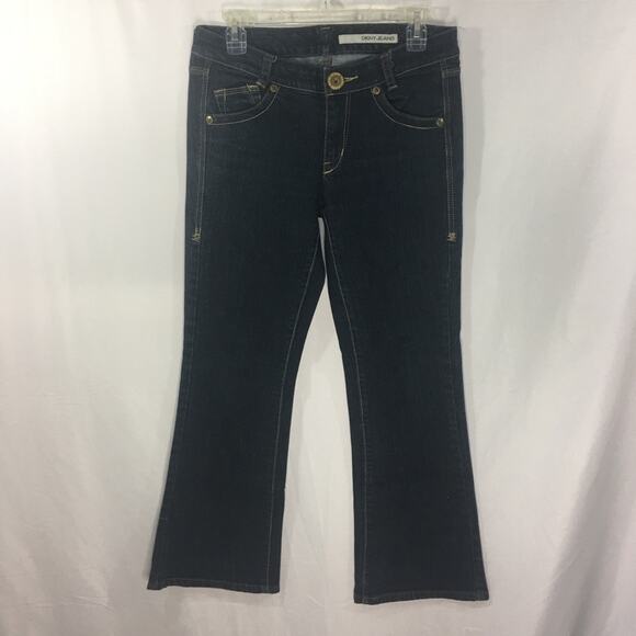 DKNY Jeans Women's Stretch Dark Wash Boot Cut Size 7 - Picture 1 of 8